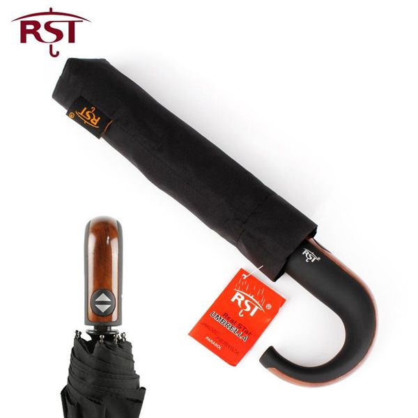 

rst классический английский стиль зонт мужчины matic strong dh_niceshop windresistant 3 fold umbrella дождь бизнес женщины качество зонтик w