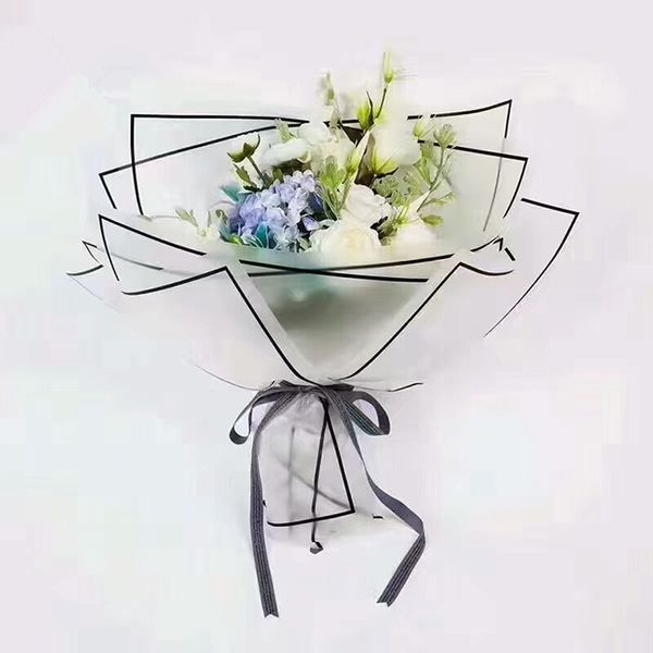 

58x58cm 20pcs/lot waterproof half transparent korean flower wrapping paper florist flower supplies bouquet decorative paper 1019