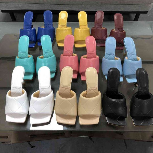 

classic ladies slippers sandals fashion women falt slippers square mules shoes ladies party high heels slides dress shoes high quality, Black