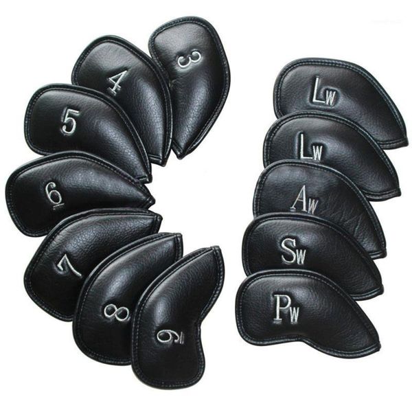 

club heads 12pcs/set leather golf iron head covers headcover cover accessories1
