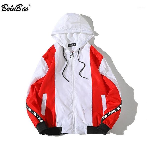 

bolubao men hooded jackets fashion 2018 new zipper tracksuit casual street style coat men hip hop streetwear jacket male1, Black;brown