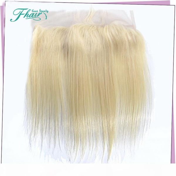

613 blonde lace frontal 13*4 lace closure straight european hair 613# new arrival human hair lace frontal bleached knots, Black;brown