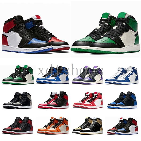 

jumpman 1s 1 high og tokyo light smoke grey men basketball shoes mid chicago toe pine green black mens women trainers sport sneakers