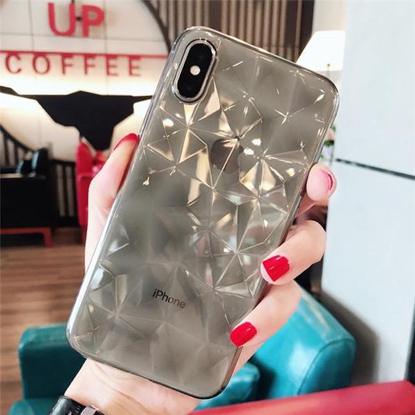 

роскошный 3d diamond pattern photo phone для iphone 6 6s 7 8 pius x soft tpu case shining прозрачный розовый ультратонкий coque sqclus2010