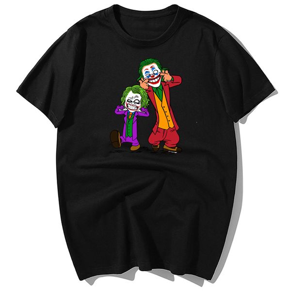 

sport funny the jokers smiling clown dark night movie t-shirt men's summer casual 100% cotton short sleeve t shirt harajuku streetwea