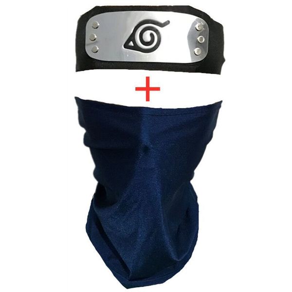

kakashi face anime headband naruto mask hatake gloves kunai notebook weapon pack cosplay props accessories