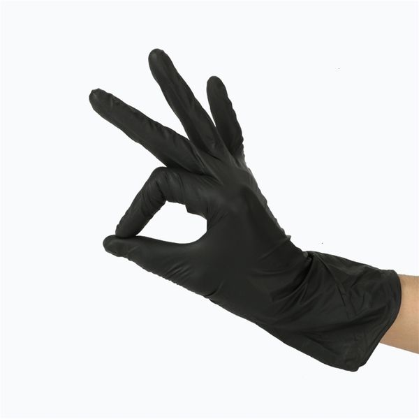 

100pcs disposable latex nitrile anti-skid rubber cleaning gloves left and right hand universal s m l