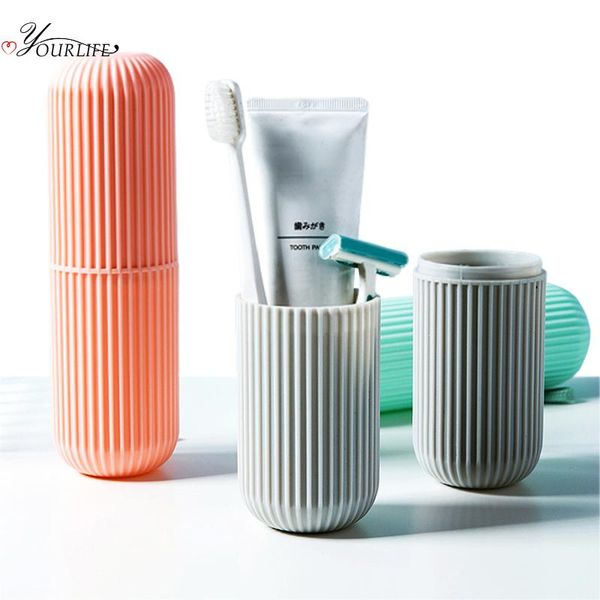 

oyourlife portable travel toothbrush case outdoor toothbrush toothpaste dust-proof protect container bathroom tooth brush cover