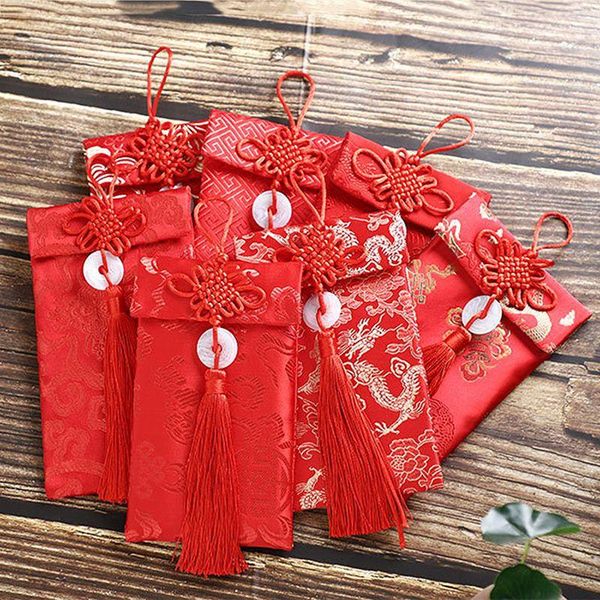 

chinese hongbao money pocket red envelope new year's money fabric wedding birthday spring festival million personality brocade