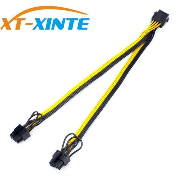 

xt-xinte 1pc cpu 8pin to graphics card double 8pin power cable cpu 8p female to 6+2pin adapter cord wire1