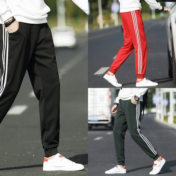 

zylae suit men's trousers feet bundles tiao ankle-length pants street fashion three san foot gang slim teenager uniformsports casual st, Blue