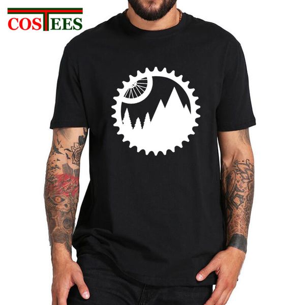 

sport cool mtb mountain biker t shirt men bmx rider t-shirt nature forest mountain bicycle cyclist tees cotton bike gear chain apparel