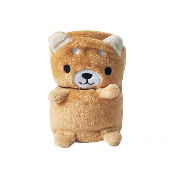 

cartoon tricolor firewood dog blanket flannel roll blanket children summer air conditioning lunch1