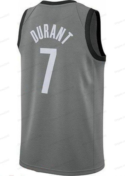 

custom retro kevin durant #7 basketball jersey men's stitched grey any size 2xs-5xl name and number quality, Black;red