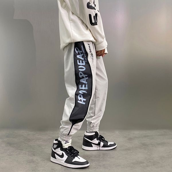 

2021 new hip-hop jogger pants multi-pocket ribbon sports streetwear men's casual trd1, Black