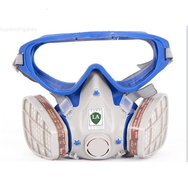 

hipping new style suit respirator painting spraying face gas mask with goggles paint glasses