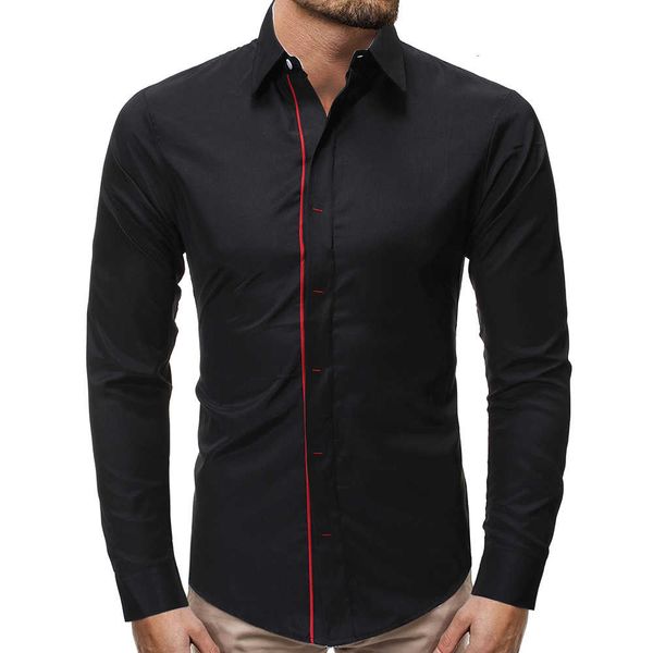 

men's business 2020 spring new fashion casual men shirt long sleeve camisa masculina high quality, White;black