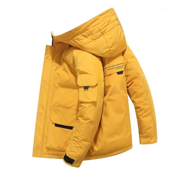 

2019 men's winter jacket thick snow parka overcoat white duck down jacket men wind breaker brand tace down coat1, Black