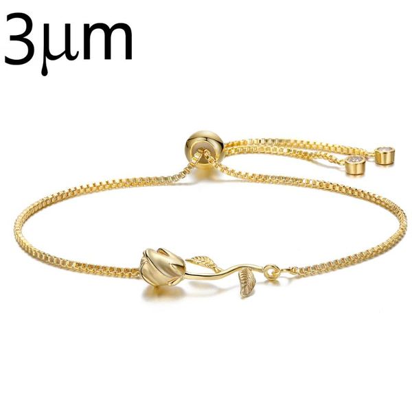 

3umeter adjustable rose bracelet beauty beast forever love final rose flower chain bracelet wedding bridal jewelry gift, Black