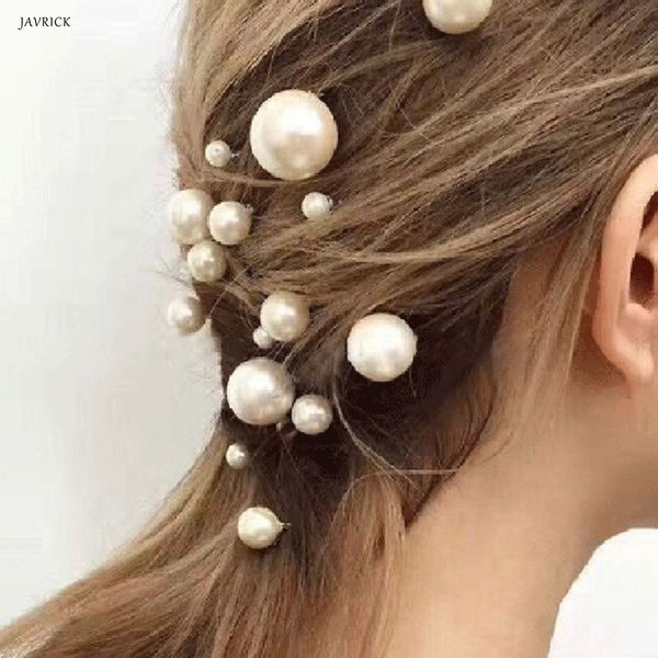 

pcs/set wedding style hair design bridal tiara wedding prom artificial pearl u-shaped pins clip barrettes hairpin headdress, Golden;silver