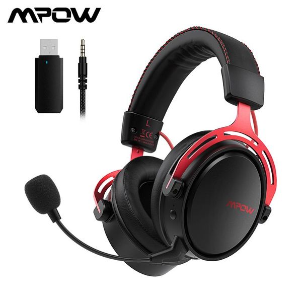 

mpow air i gaming headset 2.4g wireless headphones with stereo sound detachable noise cancelling mic for ps4 pc xbox one switch