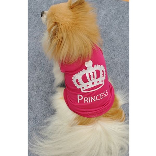 Red Crown Pattern Cani Gilet Giapponese Estate Morbido Confortevole Pet Dog Abbigliamento traspirante per Pitbull Y200922