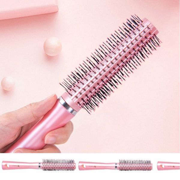 

plastic curly straight hair scalp massage cylinder comb anti-static hairbrush salon styling tool home diy hairdressing a jllduv, Silver