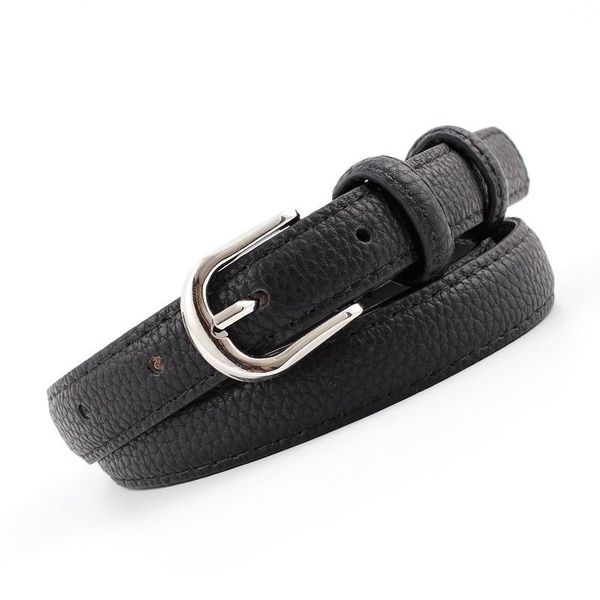 

женщины черный кожаный пояс пряжки металла джинсы ремень пояса сплава пряжки дизайн повседневный all-сопрягать женский, Black;brown