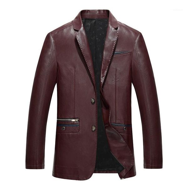 

1812 wholesale man leather coat suit sheep skin slim thin young men jacket1, Black;brown