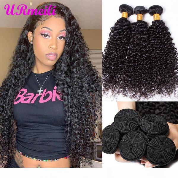 

mongolian kinky curly virgin hair bundles 100% human hair bundles can buy 3 4 pcs middle ratio remy human hair extensions, Black