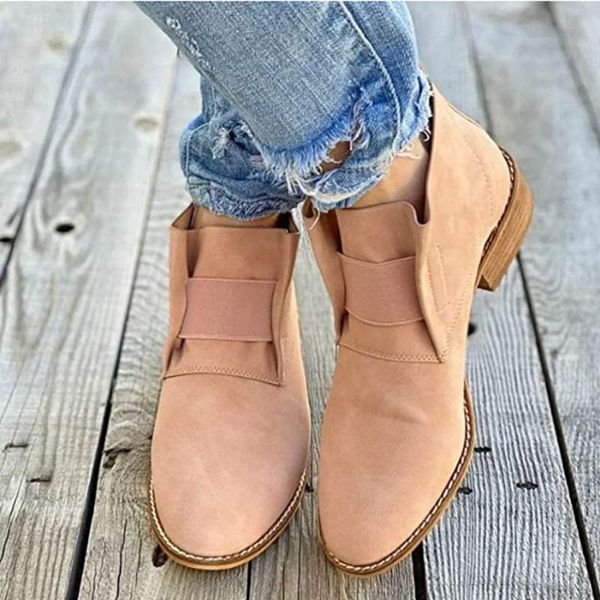 

woman pu leather ankle boots elastic band snake pattern 2020 women vintage low heel women's casual female shoes plus size, Black