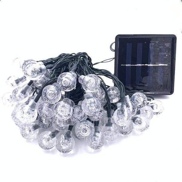 

solar led crystal ball string light 10m водонепроницаемый fairy фонари рождественские свадебные гирлянды сад газон дерево открытый украшение