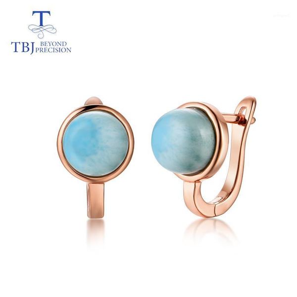 

dangle & chandelier rose color 925 sterling silver larimar earring natural gemstone simple small dots design suitable for girl daily and par