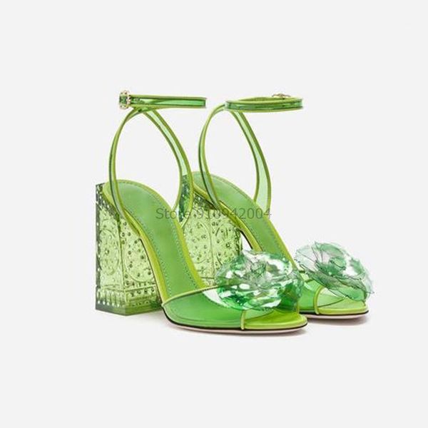 

pink flower jelly sandals plus size 43 ladies weeding shoes bridal transparent chunky high heels sweet evening heels 10cm 6cm1, Black
