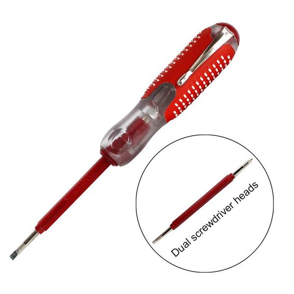 

100-500v red electrical tester pen screwdriver power detector probe industry voltage test pen durable electrician home tool