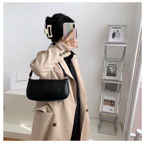 

handle bag women retro handbag pu leather shoulder totes underarm vintage handle bag female small subaxillary bags clutch