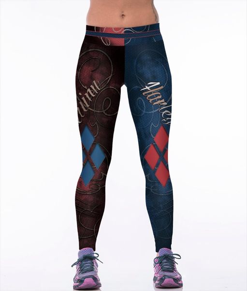 

harajuku 3d printed harley quinn гетры тренировки одежда calzas deportivas mujer фитнес одежда slimer бодибилдинг jeggings, Black