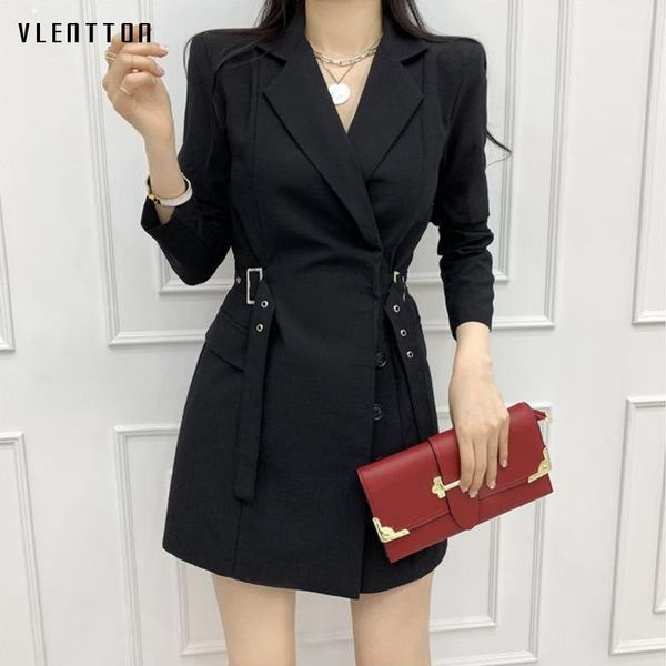 

autumn korean women blazer jacket solid long sleeve suit coat black white casual slim female office lady blazers mujer s-xl1, White;black