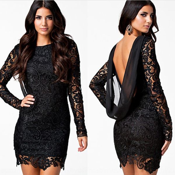 

new chiffon stitching fashionable long-sleeved backless dress for women new chiffon stitching fashionable long-sleeved backless dress for la, Black;gray