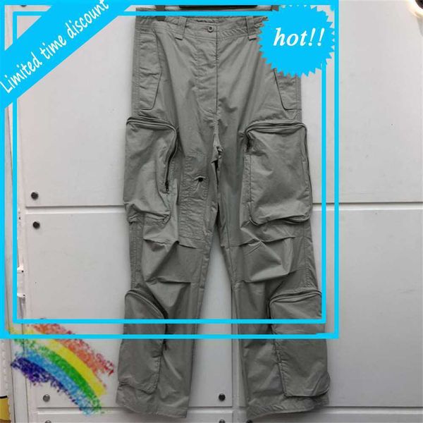 

multi-pocket cargo pants men women joggers drawstring sweatpants trousers, Black