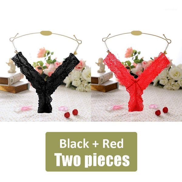 

1/ 2pcs g string panties thong lace underwear women t-back briefs women lingerie fitness brief thongs high elastic one size1, Black;pink