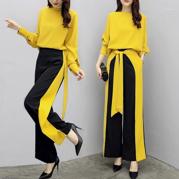 

large size 2 piece set women lantern sleeve conjunto feminino drawstring year-old female costume ensemble femme deux pieces1, White