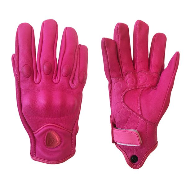 

women special windproof and warm anti-fall hard knuckle full finger atv bmx gp motorcycle bicycle sheepskin leather gloves 201021, Blue;gray