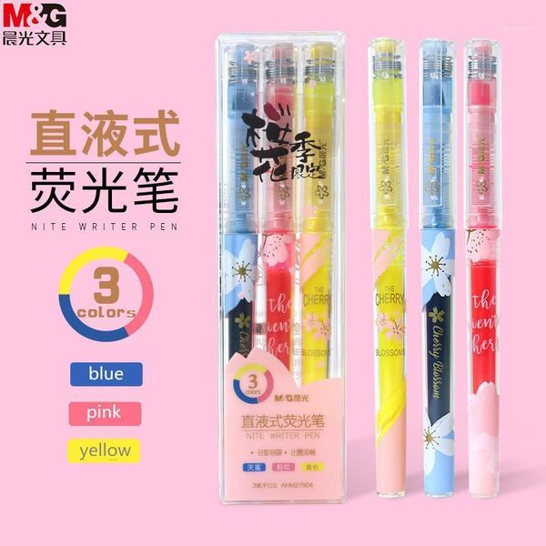 

3 color art supplies for artist sakura markers set highlighter stationery painting supplies school single-head1, Black;red