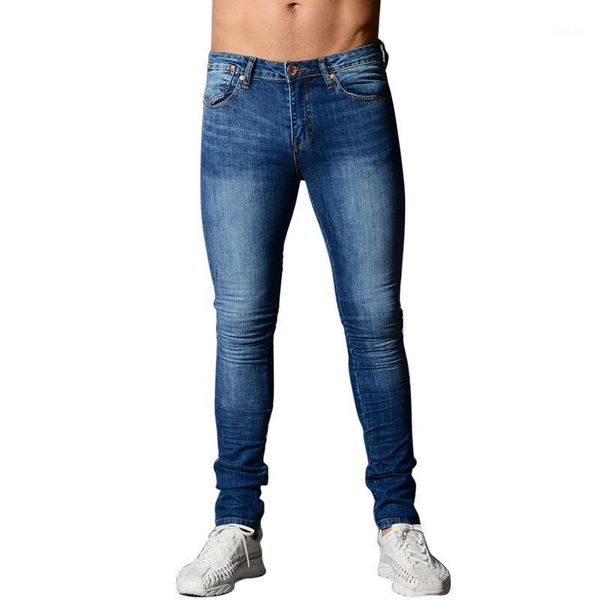 

men's jeans vintage skinny men casual denim pants stretch trousers autumn streetwear pencil 20211, Blue