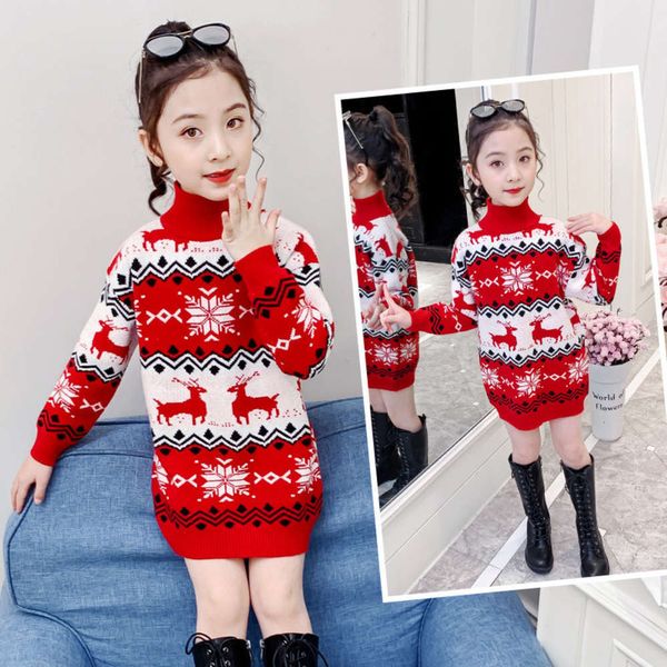 

2020 autumn 7 new girls' sweater winter thickened 9 chine and big children's foreign sle korean long bottomed shirt d1z7kxnv, Blue