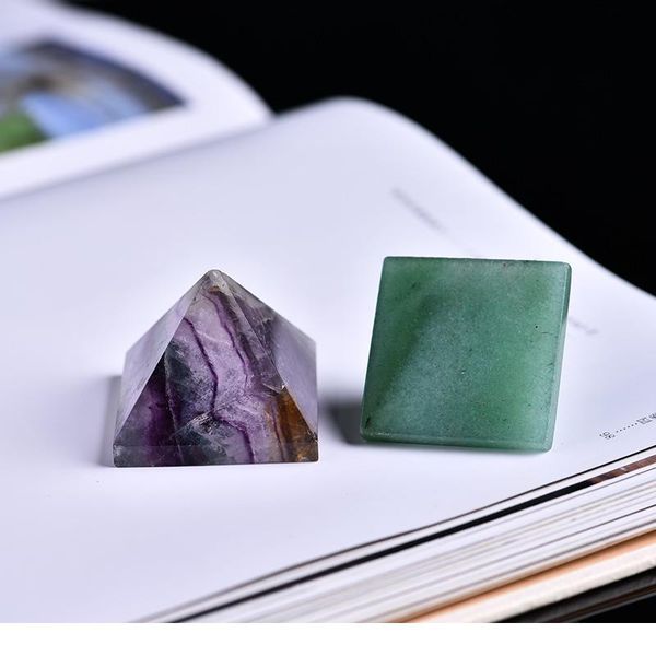 

1pc natural crystal amethyst rose quartz pyramid handmade carving repair healing crystal can be used for home decorati jlljlt, Black