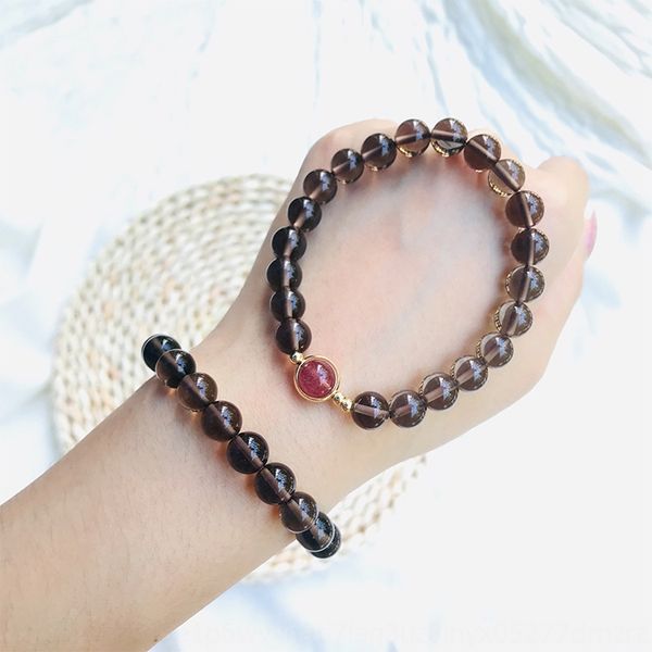 

natural tea strawberry crystal bracelet girl diy simple couple valentine's day gift live taotao diy crystalbracelet crystal ey3bg, Golden;silver