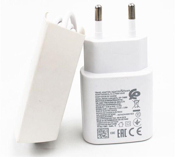 

samsung s20 ultra 2in1 fast charger 25w pd pss power adapter usb type-c cable for galaxy note 10 9 8 s10 s20 plus a8s a9s a90