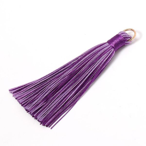 

10pcs 7cm colorful polyester silk tassel brush pendant earring charm for diy jewelry making handmade craft findings supplier h qyluty